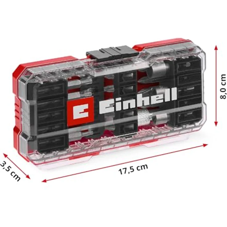 Einhell S-Case Bit-Set 28-tlg., mit 15 Bits 25 mm und 9 Bits 50 mm aus Chrom Vanadium Stahl, inklusive 3 Hexagonal-Stecknüssen und Schnellwechselbithalter – Bild 11