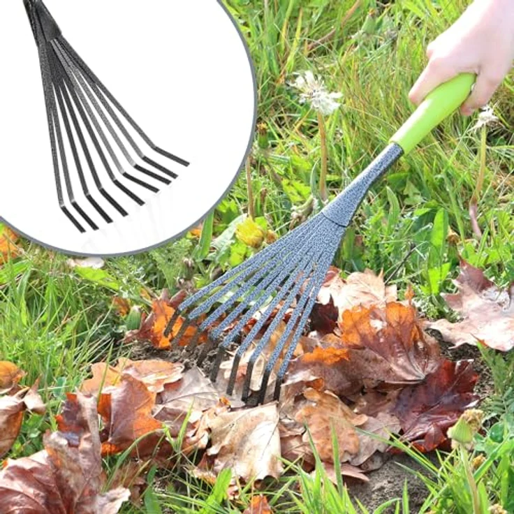 com-four® 6-teiliges Garten-Werkzeug-Set - Gartenset mit Doppelhacke, Kleingrubber, Fugenkratzer, Handrechen, Blumenkelle - Gartenwerkzeug für Pflanzen und Gartenarbeit (6-teilig Gartenset) – Bild 4