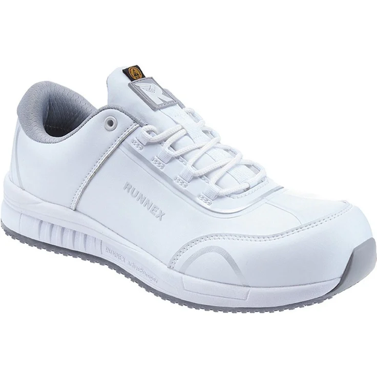 RUNNEX SportStar S3S-Halbschuh, Hydrophobiertes Microfasermaterial, Composite-Protection Zehenschutzkappe, modisch und sportiv, grau
