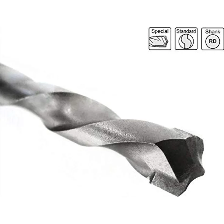 S&R Professional SDS Steinbohrer Set 7-tlg, 4mm - 12mm, SDS plus, Profi Betonbohrer für Beton, Stein, Mauerwerk, Made in Germany – Bild 5