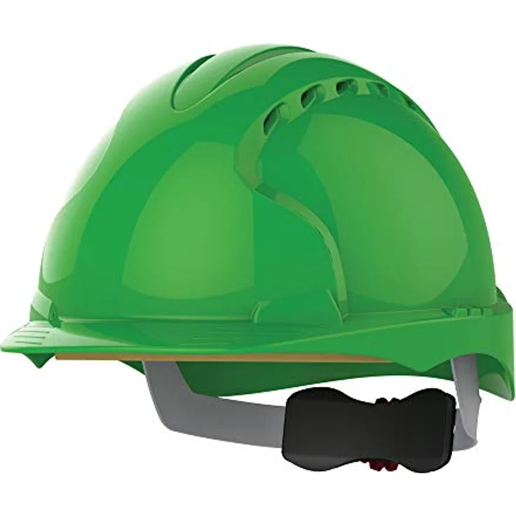 JSP ajf170–000–300 EVO3 Ratschen Helm, belüftet, grün, HDPE Schale, 6-Punkt-Terylen Wiege Harness, entspricht EN397 – Bild 1