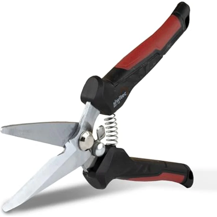 siwitec Gartenschere mit gerader Klinge SG-12 für den Beschnitt von Blumen und Pflanzen| Pflanzenschere mit hochwertigen Stahl-Klingen | Blumenschere | Ernteschere | Rebschere – Bild 1