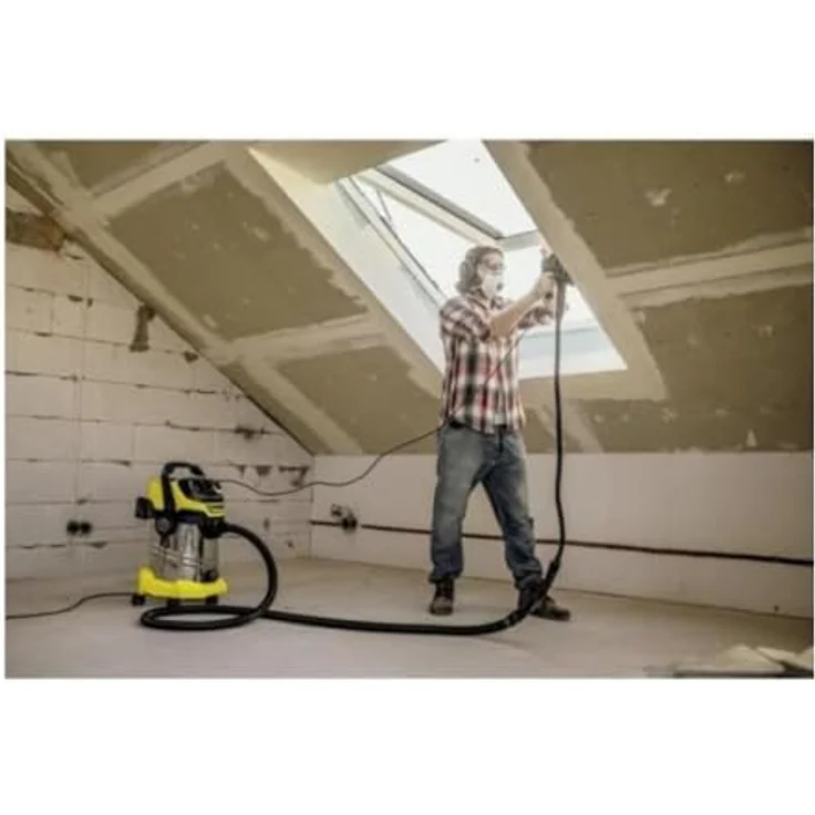 Kärcher Wet/Dry Vacuum WD 6 P S V-30/6/22/T, PS V-30/8/35/T Nass-/Trockensauger-30 L Edelstahltank-1300W (tragbare Steckdose und Blasfunktion), Standard, 1300 W, 30 liters, Nass- und Trockensauger – Bild 1