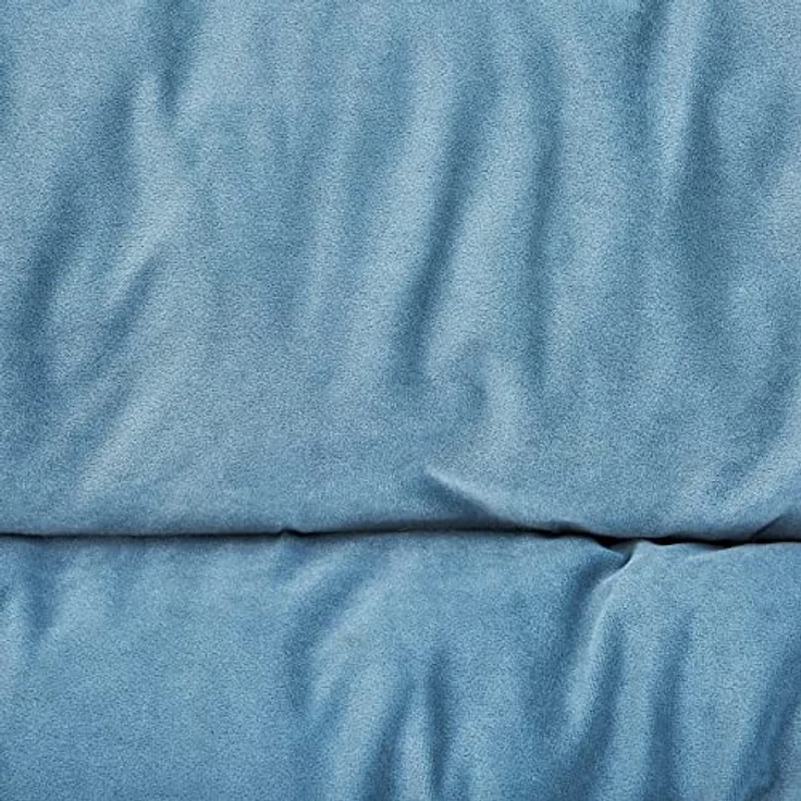 Beliani Modernes Tierbett aus weichem Samtstoff mit Quasten blau 90 x 60 cm Ergani - Polsterung aus Samtstoff in Blau, Fransen zum Spielen, Waschmaschinenfest – Bild 5
