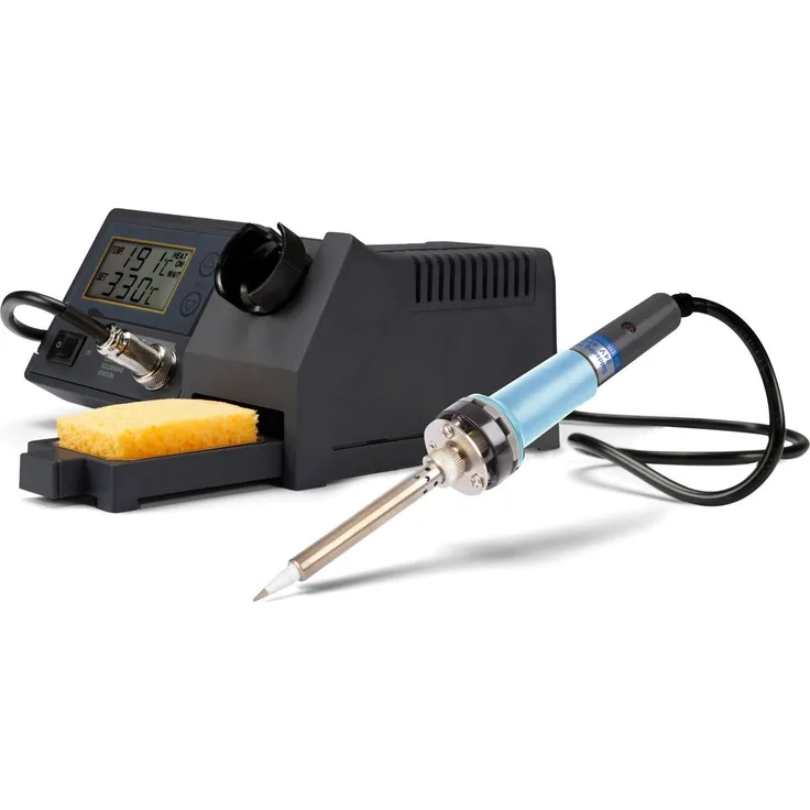 Velleman Lötstation mit LCD und keramischem Heizkörper, manuelle Temperatureinstellung und Temperatursensor