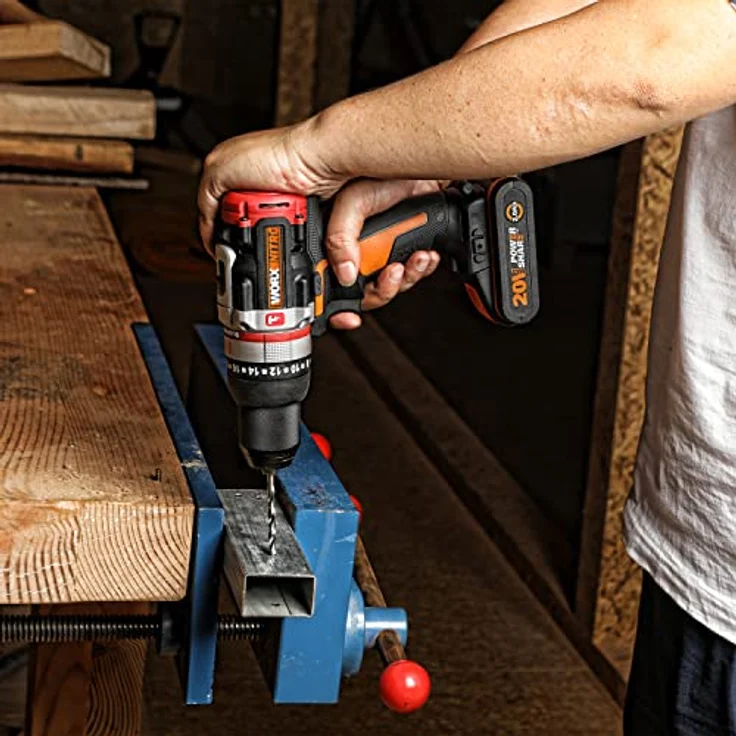 WORX WX354.9 Schlagbohrhammer 20V Max SlammerDrill ohne Akku und Ladegerät, 20 V, Schwarz – Bild 12