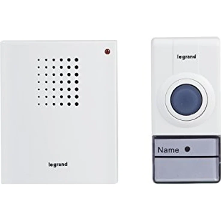 Legrand, Funkklingel-Set schnurlos mit 50m Reichweite, 32 Melodien, Schutzart IP44, batteriebetriebene Klingel, 094250 – Bild 2