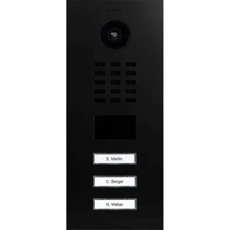 DoorBird D2103V, IP Video Türsprechanlage LAN Außeneinheit mit HD-Qualität, Graphitschwarz (seidenmatt)