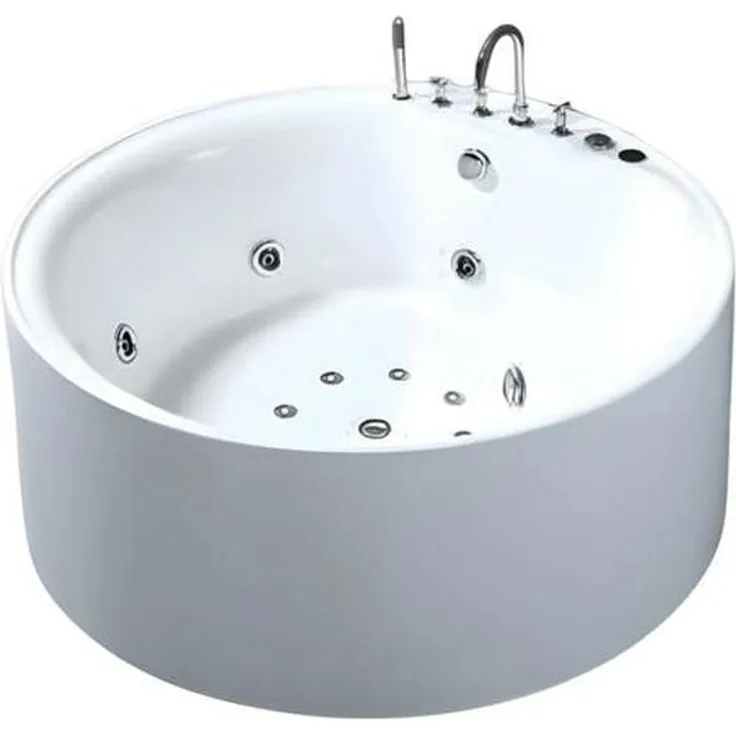 JVmoebel Whirlpool-Badewanne Blubberbad mit Hydromassage, 162x162 cm, stilvolles Design, Made in Europe