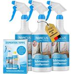 Schimmelentferner, Schimmelspray für Wand und Bad, Schimmelstop mit Langzeitwirkung, Schimmelmittel, Schimmel-Blocker, Schimmel-Entferner, Anti-Schimmel – ABACUS Schimmelentferner 3x 750 ml (7459)