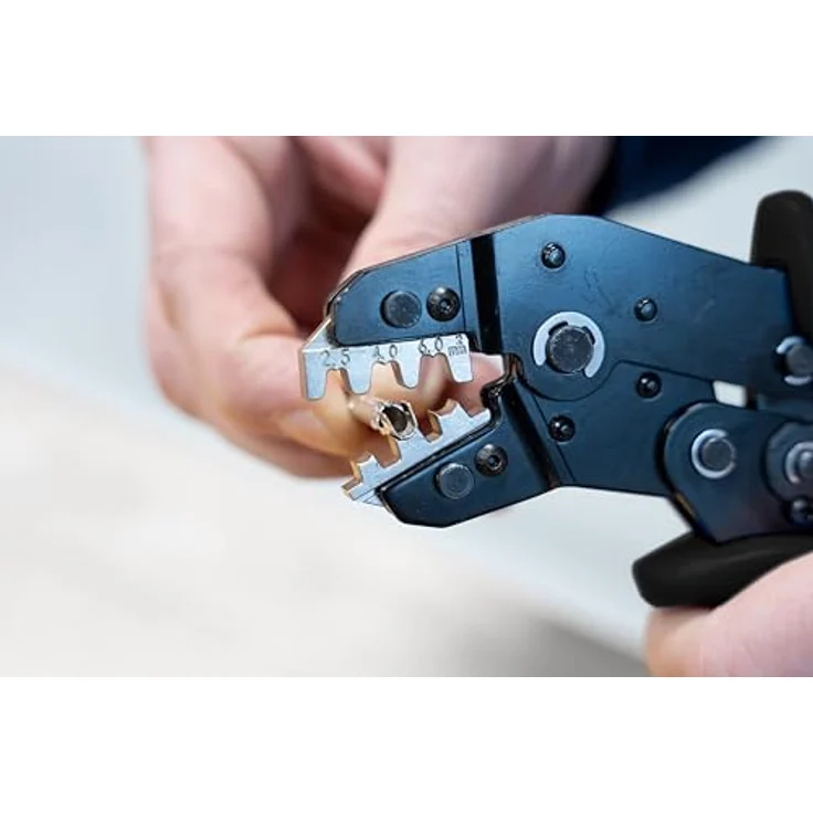 WEICON Crimpzange MC4, Zangenset für MC4-Stecker 2,5–6 mm² mit Ratschen-Mechanismus und ergonomischen 2-Komponenten-Griffen – Bild 3