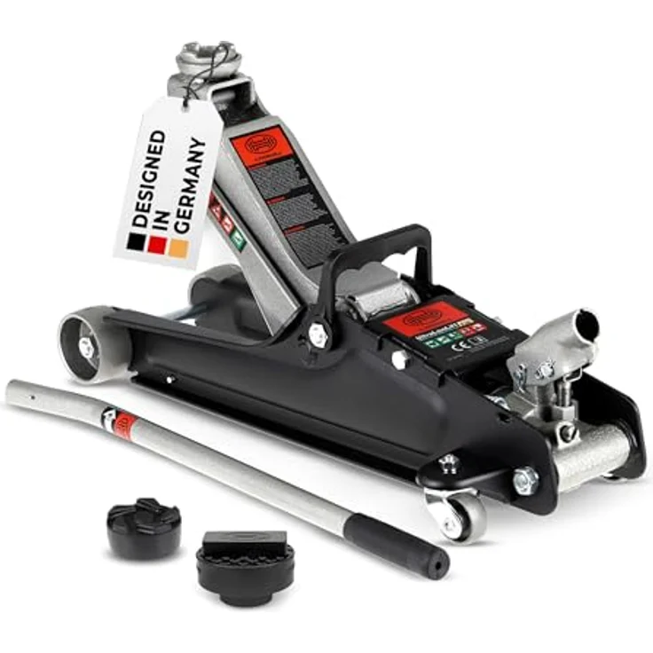 HEYNER® Hydraulik‑Rangierwagenheber Set 2,25 t, für BMW/Mini, 85 mm Einstiegshöhe, Gummiteller Ø 45 mm, pulverbeschichteter Stahl, leicht rangierbar – Bild 1