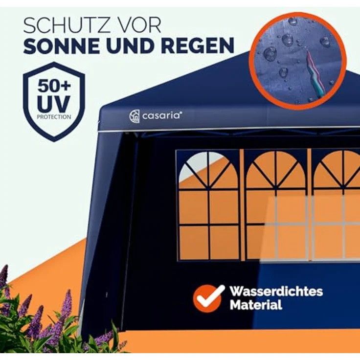 Deuba Seitenwand Faltpavillon Capri 2 Seitenwände blau 3x3m – Bild 2