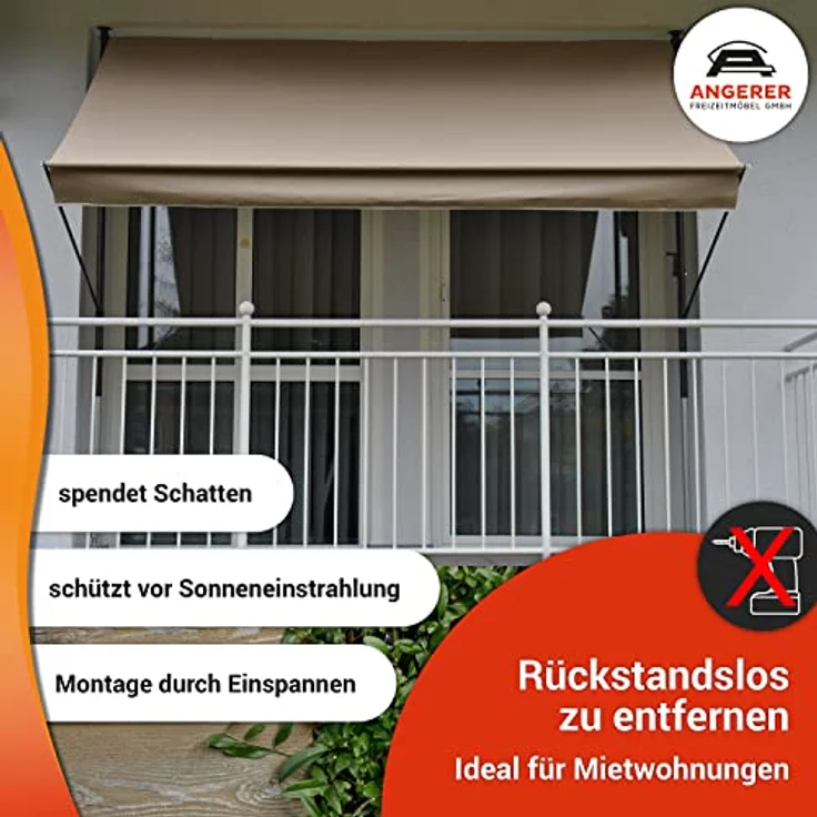 Klemmmarkise Style 300 cm Style taupe – Bild 2
