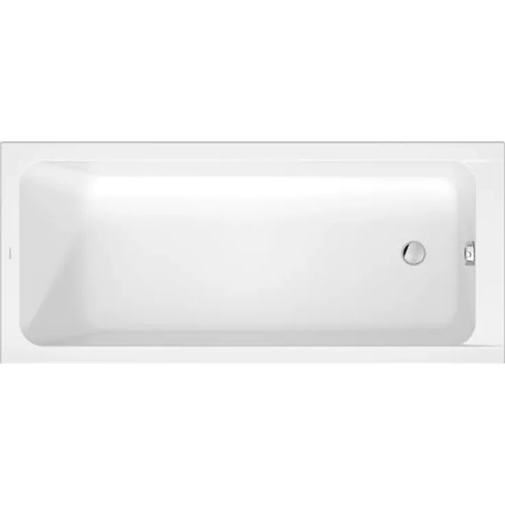 Duravit D-Code Badewanne, 1750x750mm, Einbauversion, 253 Liter, 1 Rückenschräge, weiß hochglanz