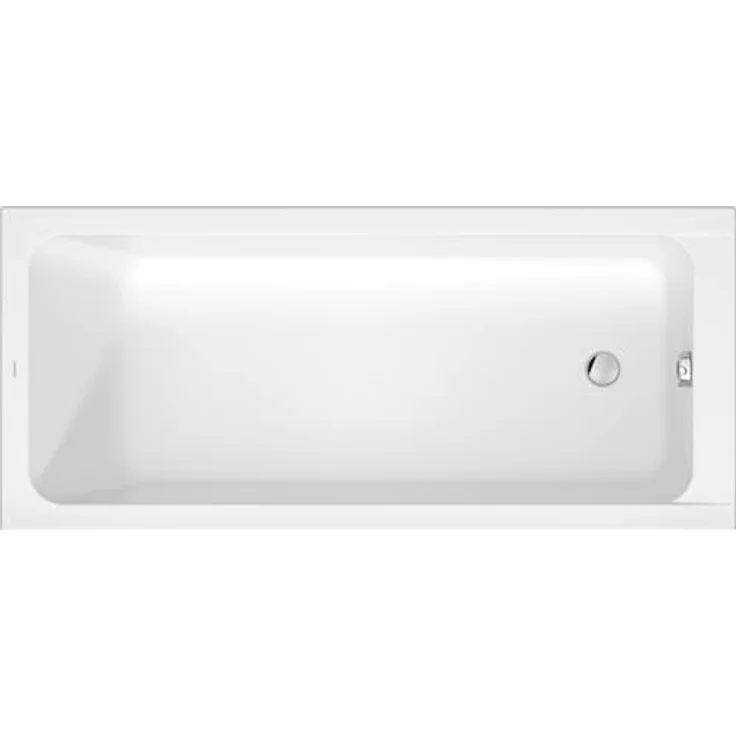 Duravit D-Code Badewanne, 1750x750mm, Einbauversion, 253 Liter, 1 Rückenschräge, weiß hochglanz – Bild 1