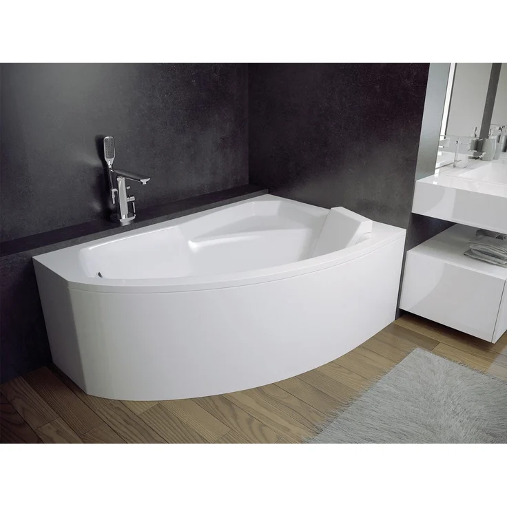 KOLMAN Eckbadewanne Rima 170x110, schneeweiß, inklusive Ablaufgarnitur & Füße GRATIS, rutschfest und pflegeleicht