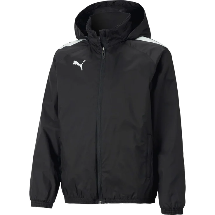 PUMA Regenjacke teamLIGA Allwetterjacke Kids, Schwarz, atmungsaktiv, mit Wasserschutz