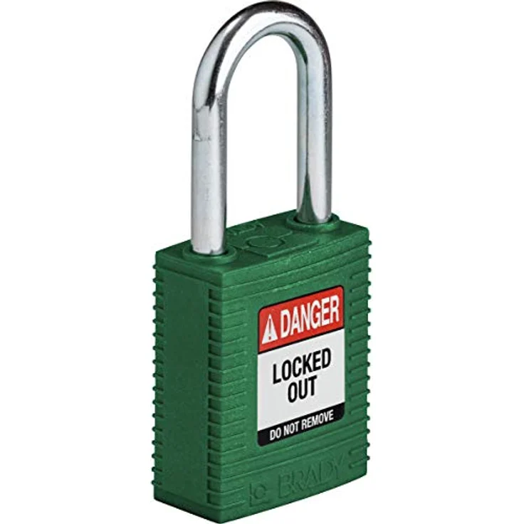 Brady SafeKey Nylon Lockout-Vorhängeschloss Mit Stahl Bügel 38.00 mm Grün KD - Verschiedenschließende Schlösser 6 Stück – Bild 3