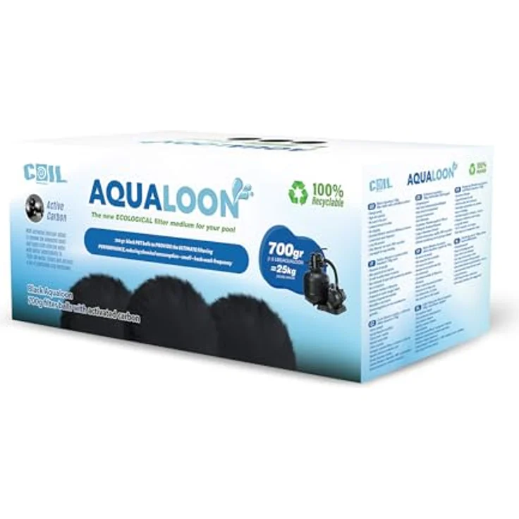COIL Aqualoon Filterbälle, effektiv für Sandfilteranlagen, Schwarz, 700 g, Ersatz für 25 kg Quarzsand – Bild 4