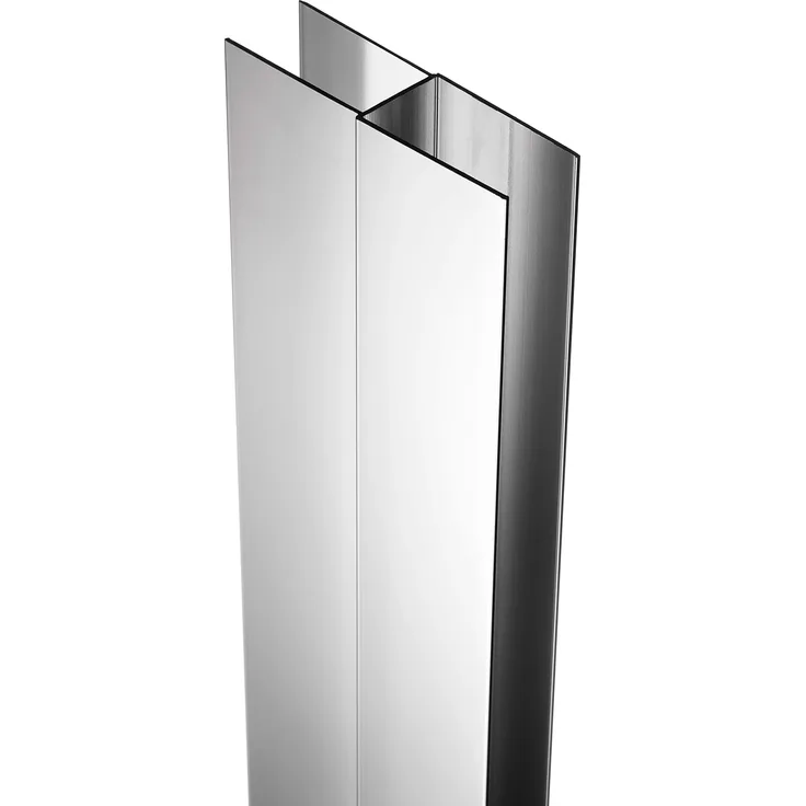 Loge Design Chrom-Verlängerungsprofil, 200 cm mit Montageteilen für Duschen