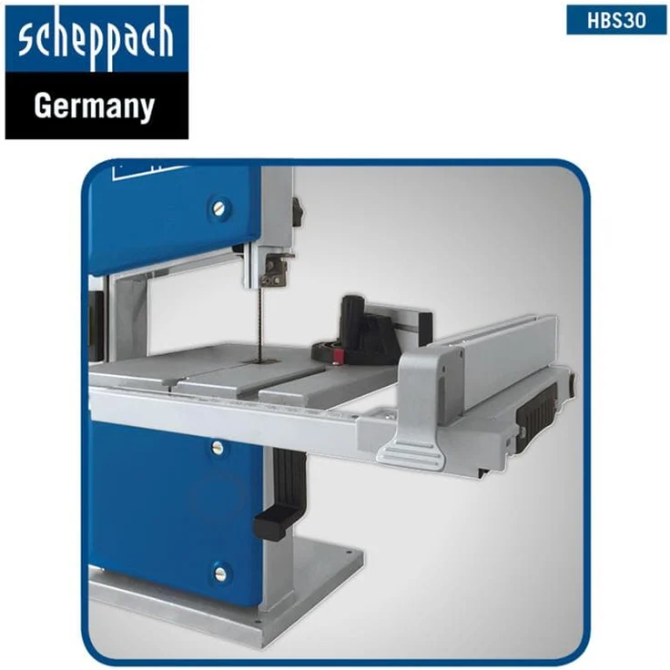 Scheppach HBS30 Bandsäge Holzbandsäge Holzsäge Tischsäge Säge inkl. 3 Sägebänder | 230 Volt | 350 Watt | max. Durchlasshöhe: 80 mm | max. Durchlassbreite: 200 mm – Bild 3