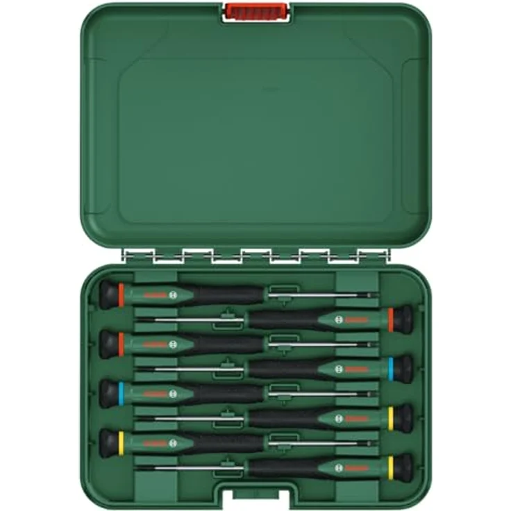 Bosch Präzisionsschraubendreher Set 8-teilig (Erstklassige S2-Stahl-Schraubendreher, PH/TX/SL, Farbcodierte Größe, Softgrip) – Bild 4