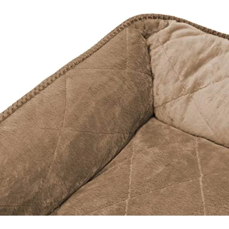 ib style® Happy Milo Hundebett | Körbchen für Hunde & Katzen | mit Reißverschluss | Größe: XL | Braun - Preisvergleich – Bild 5