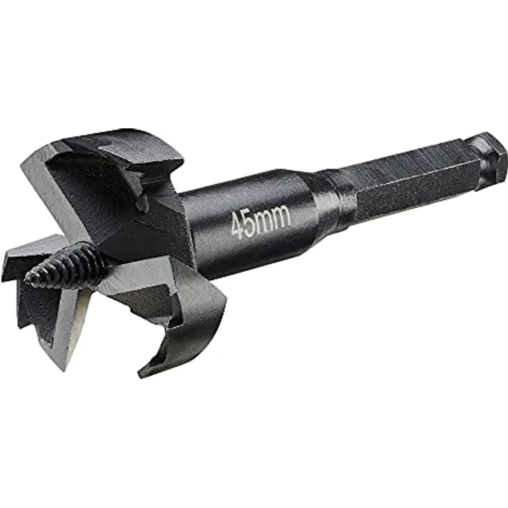 Dewalt Forstnerbohrer Rapidbohrer DT4581-QZ, 45 mm mit 3 extra scharfen Schneidkanten und aggressiver Zentrierspitze für saubere Holzbohrungen