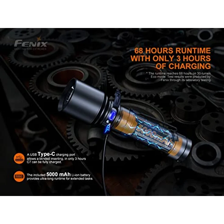 Fenix C7 LED Taschenlampe mit USB Anschluss – Bild 6