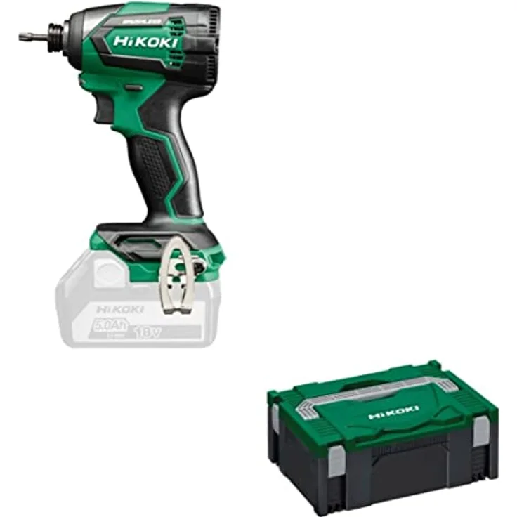 HIKOKI Akku Schlagschrauber WH18DEW2Z, 1/4" Werkzeugaufnahme (18V, Max. Festdrehmoment 175 Nm, Brushless)