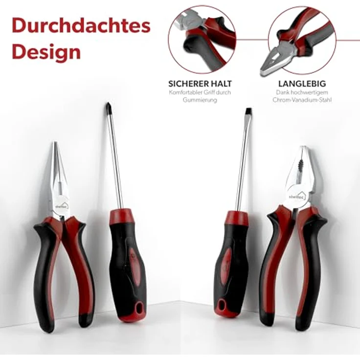 siwitec Werkzeugkoffer 95-teilig, Werkzeug CRV, BMC-Kunststoff, ergonomisches Design, Grundausstattung – Bild 2