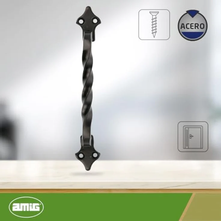 Amig Möbelgriff Modell 1002, 130 mm, mattschwarz, robuster Stahlgriff mit einfacher Installation – Bild 5