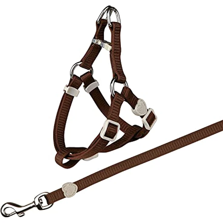 Trixie 41891 Katzengeschirr mit Leine, Nylon, 26–37 cm/10 mm, 1,20 m – Bild 1