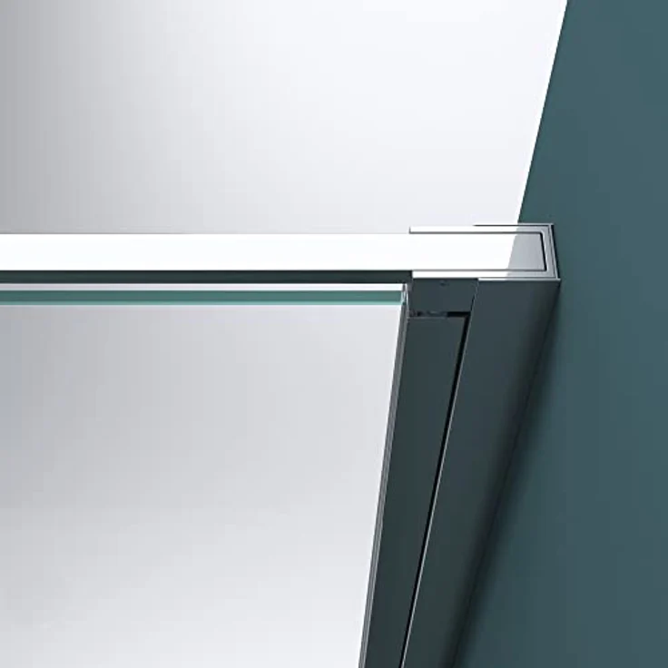 Mai & Mai Dusch-Drehtür Nischentür Duschtür Duschabtrennung 8mm ESG mit NANO T66, 90x195 cm, Klarglas, elegante Doppeldrehtür mit Hebe & Senkmechanismus – Bild 5