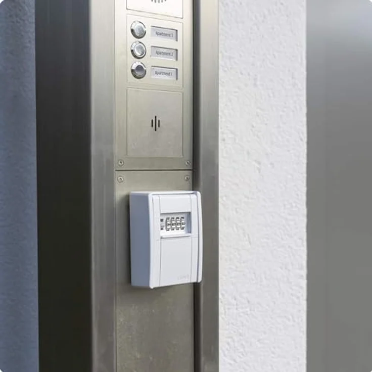 ABUS KeyGarage 787, Schlüsselbox zur Wandmontage mit 4-stelligem Zahlencode, Weiß, für bis zu 20 Schlüssel oder 14 Plastikkarten – Bild 5