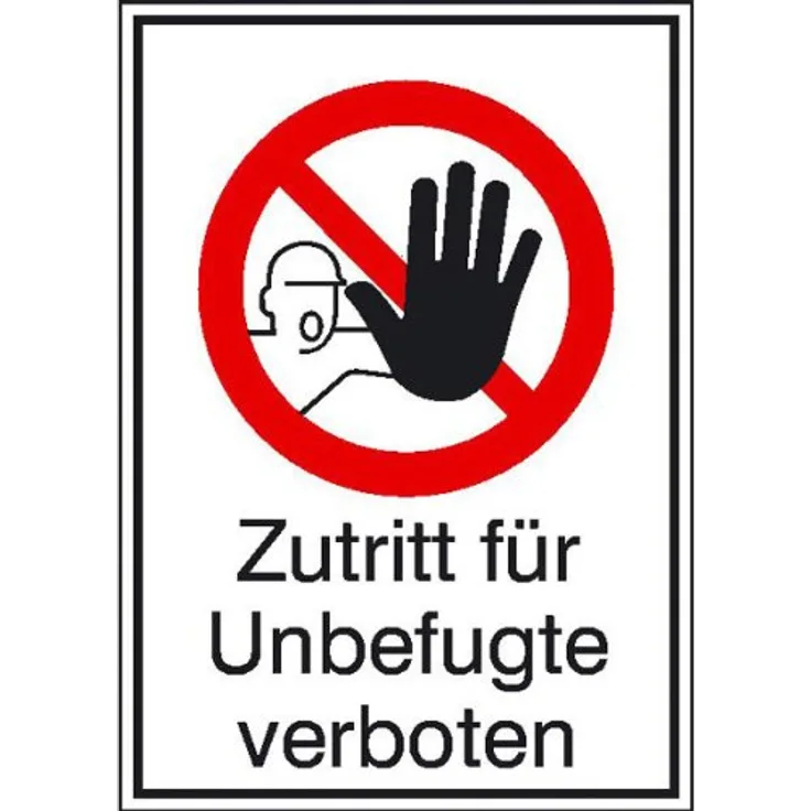 SafetyMarking Verbotsschild - Zutritt für Unbefugte verboten (11.1139)