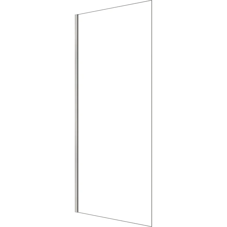 AICA Walk In Dusche 100 x 185cm, Duschwand aus 6mm NANO ESG Sicherheitsglas, Chrom glänzender Aluminiumrahmen, spritzwassergeschützt