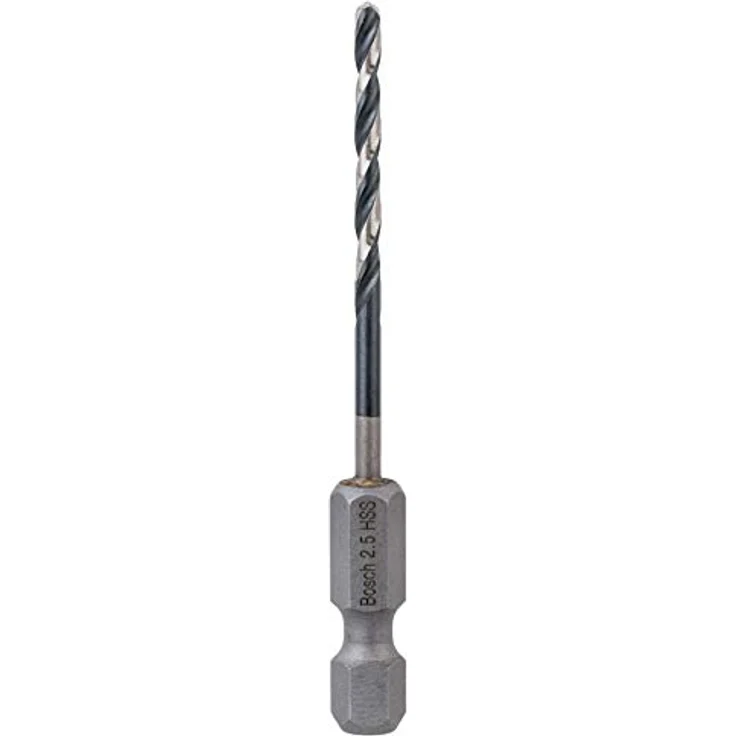 Bosch Accessories 2608577047 Metall-Spiralbohrer, 2.50 mm, HSS, geschliffen, 69 mm Gesamtlänge, für Metall und Kunststoff, Sechskantschaft 1/4-Zoll – Bild 2