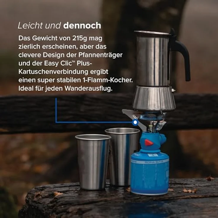 Campingaz Trekkingkocher Camp Bistro 2, kompakter Gaskocher mit Piezozündung und Windschutz, 2.900 W, inkl. Transportbox – Bild 3