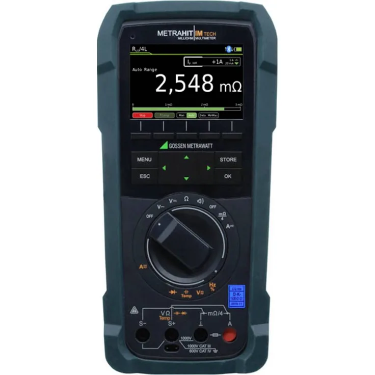 Gossen Metrawatt METRAHIT IM TECH BT Hand-Multimeter, 30.000 Digits, DAkkS kalibriert, CAT III, digital Datalogger