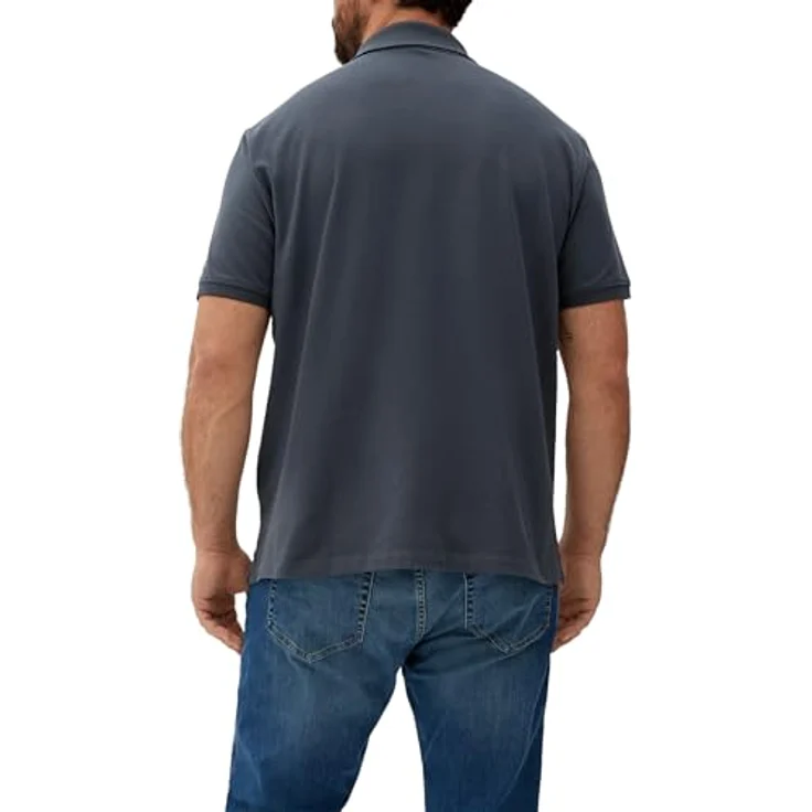 s.Oliver Poloshirt mit Logostickerei, Baumwolle, weich auf der Haut, hüftlang – Bild 3