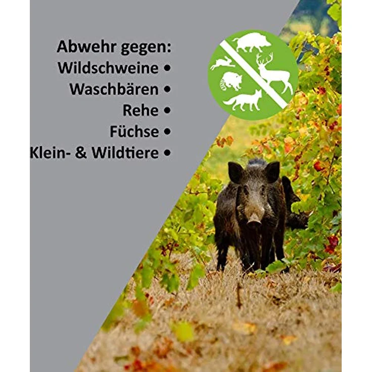 ISOTRONIC Tiervertreiber 10er Set batteriebetrieben, gegen Wildtiere wie Waschbären, Rehe, Füchse, Wildschweine UVM. – effektive Tierabwehr mit blauem LED-Licht & Reflektoren – 300m² Wirkungsbereich – Bild 2