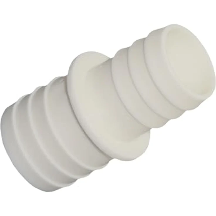 HAF 4x Schlauchverbinder 32mm x 38mm | Schlauchtülle x Schlauchtülle | Inkl. 8 Edelstahl-Schellen | UV-beständig für Pool- und Teichbau, Weiß – Bild 4