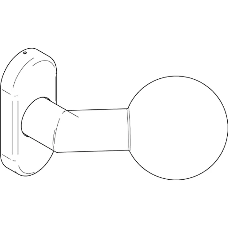 OGRO Türknopf RENOVI 3548 VO, Rosette 30x68x10, gekröpfter Knopf, Silber eloxiert – Bild 3