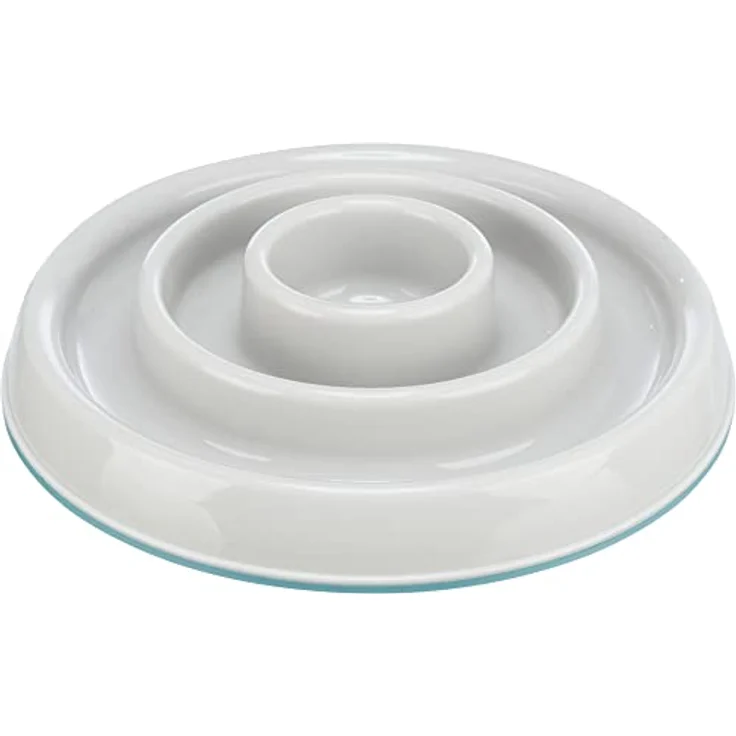 TRIXIE Slow Feeding Anti Schling Napf, Kunststoff/TPR, 0,45 L/Ø 23 cm, Grau - 25029 – Bild 2
