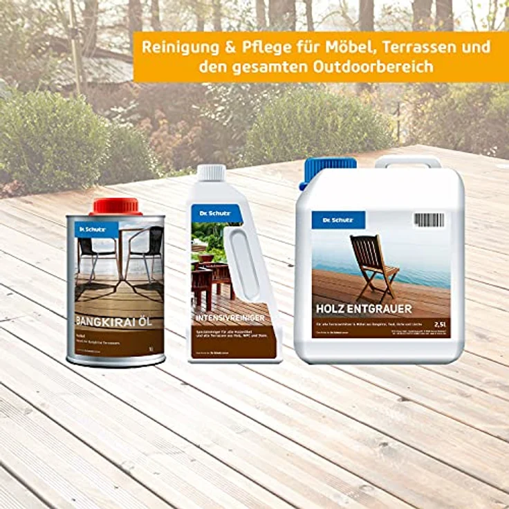 Dr. Schutz Terrassenöl 2,5 L | Holzöl aussen für alle Hölzer und WPC im Außenbereich | naturölbasierte Holz Imprägnierung | Schutz vor Feuchtigkeit | Holzöl farblos für Terrassendielen | Holzschutz – Bild 5