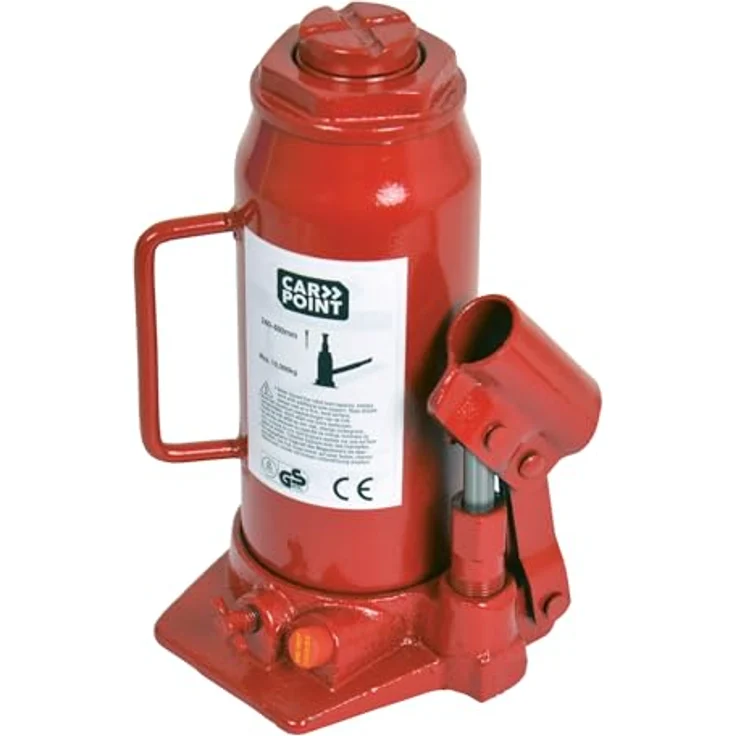 Carpoint Hydraulischer Wagenheber 10 Tonnen, Tragfähigkeit bis 10.000 kg, Hubhöhe 240-480 mm, für Auto, Caravan, Anhänger – Bild 8