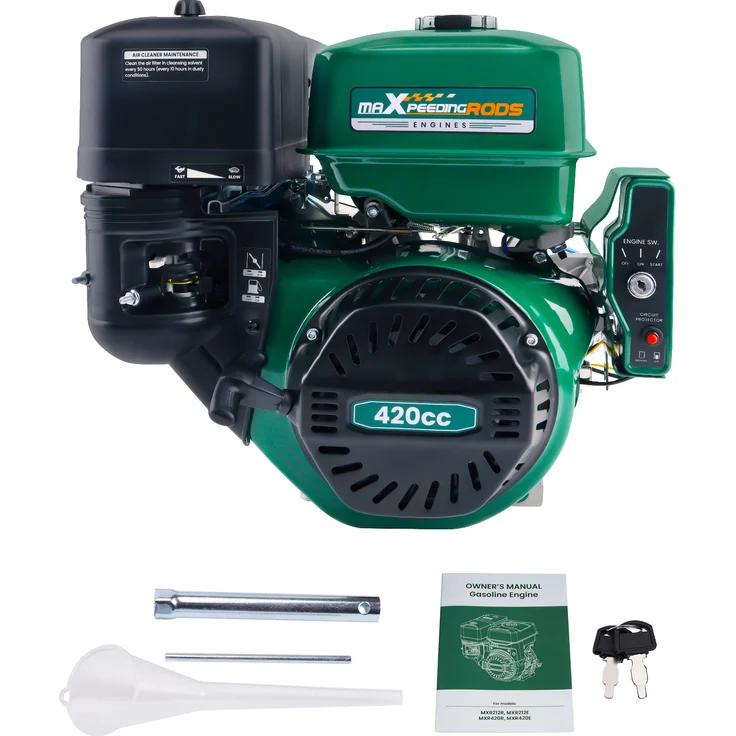 maXpeedingrods MXR420E, 420cc 15PS/8KW Benzinmotor 4-Takt-OHV mit E-Start und horizontaler Welle