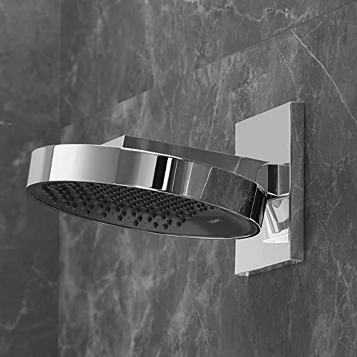 hansgrohe Kopfbrause Rainfinity, Kopfbrause 360 3jet mit Wandanschluss - Chrom, vertikal neigbar, maximale Durchflussmenge 28,1 l/min – Bild 2